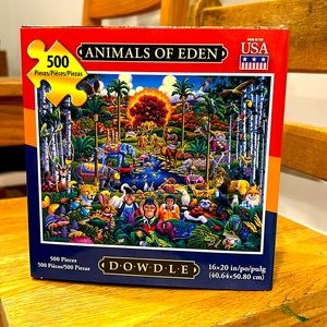 Dowdle Puzzle Jigsaw Puzzle Animals of Eden 500 pieces excellent condition